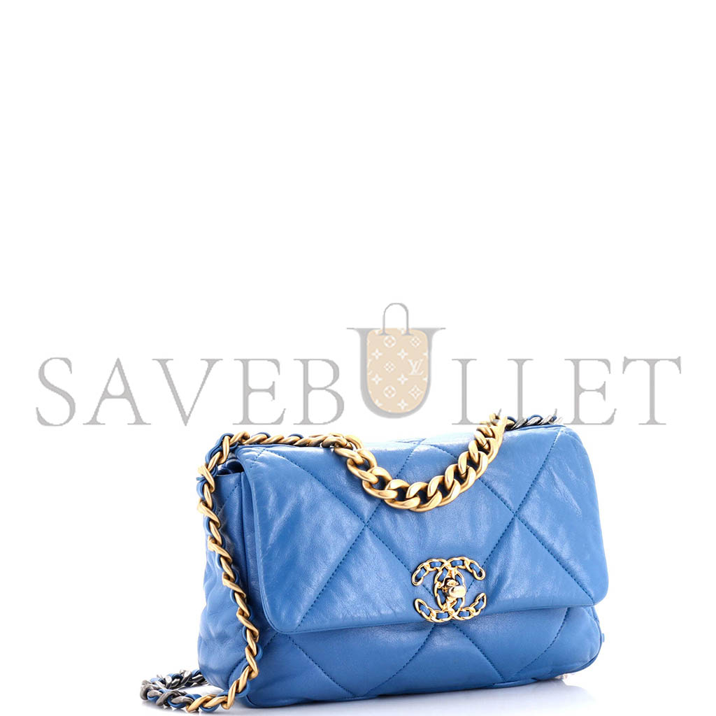 CHANEL 19 FLAP BAG QUILTED LEATHER AS1160 (26*16*9cm)
